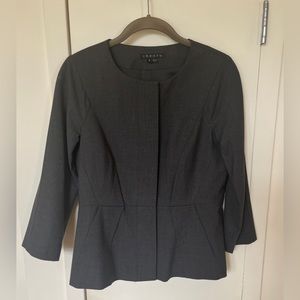 Theory cropped-sleeve blazer
